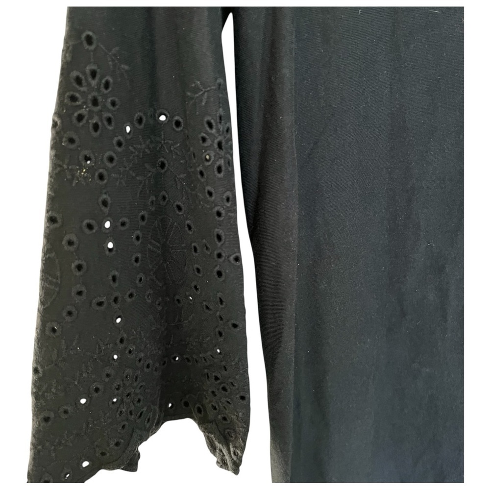 J. Jill women's 'Pacific' navy shift dress with eyelet trim sz small - Picture 7 of 8
